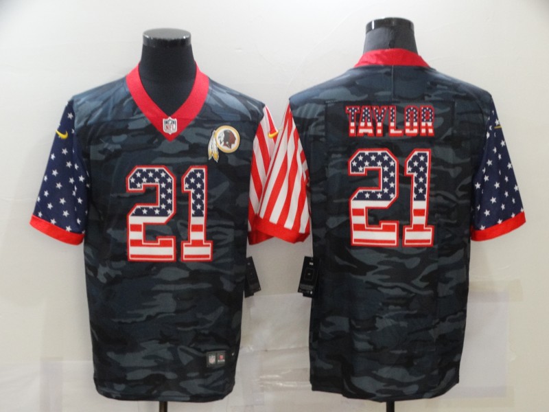 Men's Washington Commanders Sean Taylor #21 Gray Camouflage Jersey